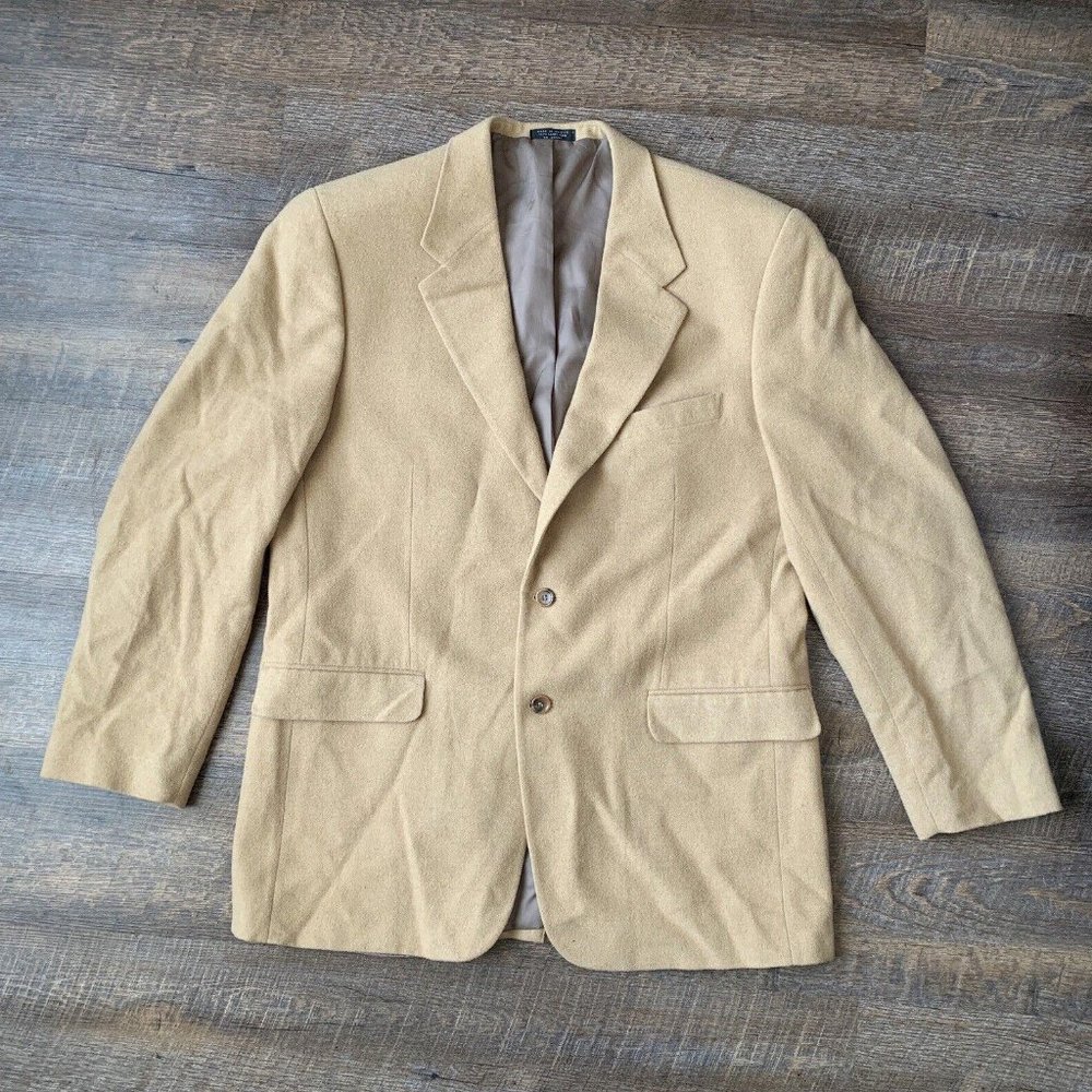 Albert Nipon Vintage RARE 100% Camel hair Wool Tan Men’s Size XL